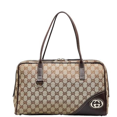 Gucci GG Canvas Britt Boston Bag 